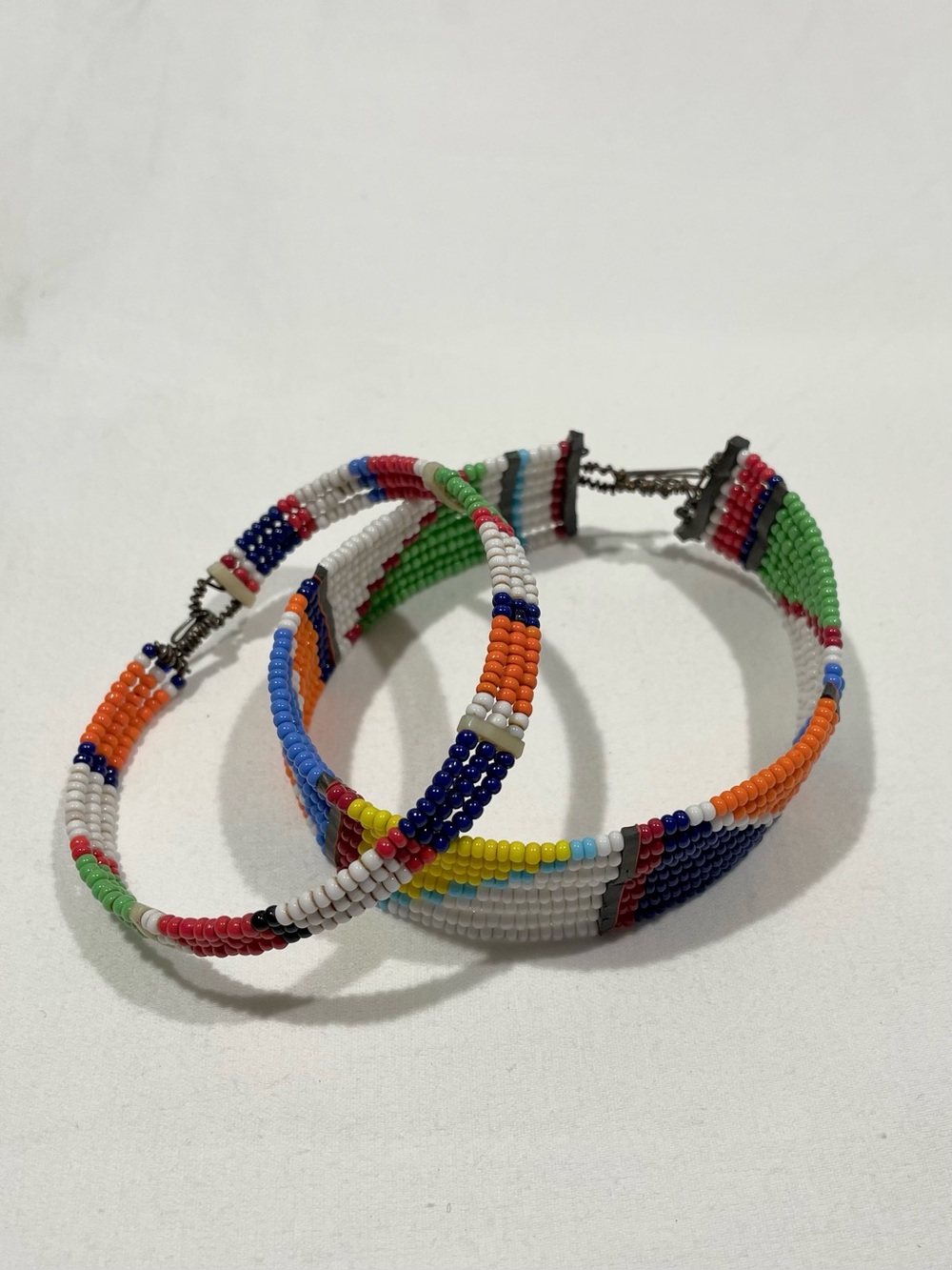 Pair of Multicolor Beaded Handmade Colorful Bracelets